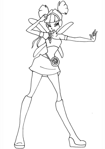 Musa Charmix Coloring Page